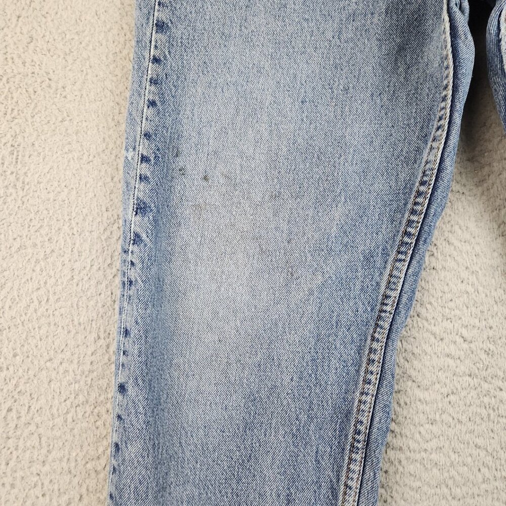 Levis 505 Jeans Mens 36x32 Blue Denim Zip Fly Straight Classic VTG Workwear Pant - Picture 11 of 12